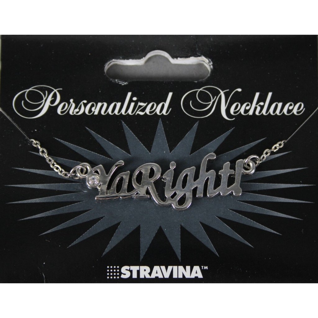 Ya Right! New Name Silvertone Rhinestone 14.5